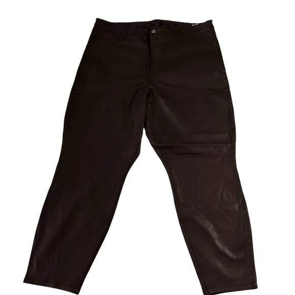 Jen7 by 7 For All Mankind 7FAM Ankle Skinny Leg Stretch Jeans Brown Sateen Sz 20 - Picture 1 of 10